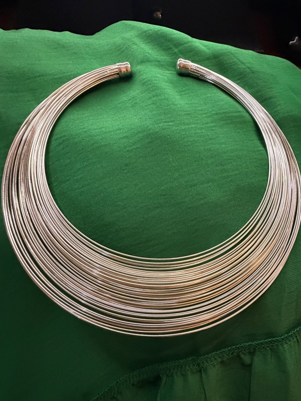 Silver Multi-Strand Collar Necklace - Women Jewelry